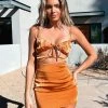 BB Exclusive Hyacinth Tie Mini Dress Orange