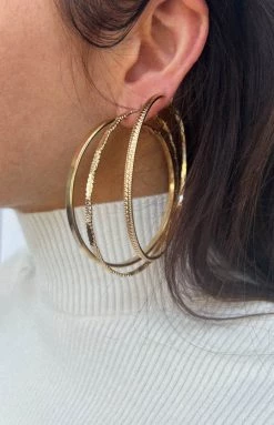 Eclat Accessories Gold Hoop Earring Pack