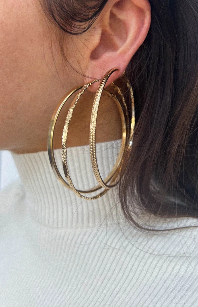 Eclat Accessories Gold Hoop Earring Pack 1 Eclat Accessories Gold Hoop Earring Pack