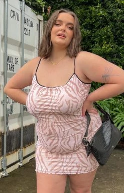 BB Exclusive Dresses Inappropriate Behaviour Mini Dress Neutral