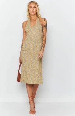 Beginning Boutique Indi Spacedye Midi Dress Multi