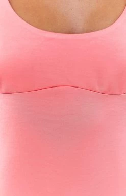 BB Exclusive Indra Pink Satin Maxi Dress