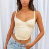 BB Exclusive Tops Intentions Champagne Corset Top