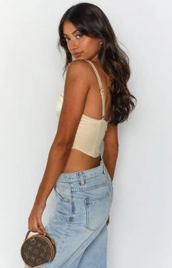 BB Exclusive Tops Intentions Champagne Corset Top