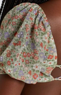 BB Exclusive Irina Puff Sleeve Top Print