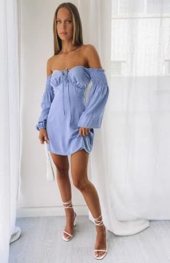 BB Exclusive Iris Off The Shoulder Dress Cornflower