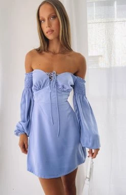BB Exclusive Iris Off The Shoulder Dress Cornflower