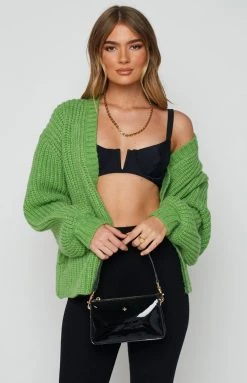 BB Exclusive Islander Green Oversized Cardi