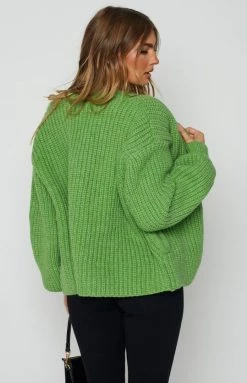 BB Exclusive Islander Green Oversized Cardi