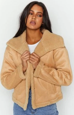 Beginning Boutique Isona Cream Shearling Jacket New 18 Beginning Boutique Isona Cream Shearling Jacket New