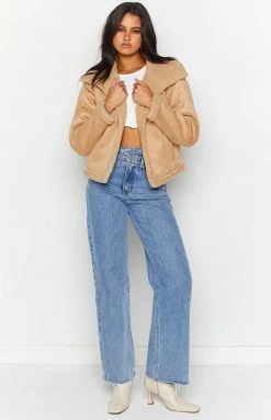 Beginning Boutique Isona Cream Shearling Jacket New 21 Beginning Boutique Isona Cream Shearling Jacket New