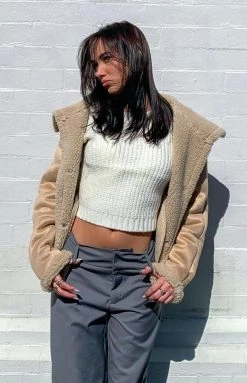 Beginning Boutique Isona Cream Shearling Jacket New 14 Beginning Boutique Isona Cream Shearling Jacket New