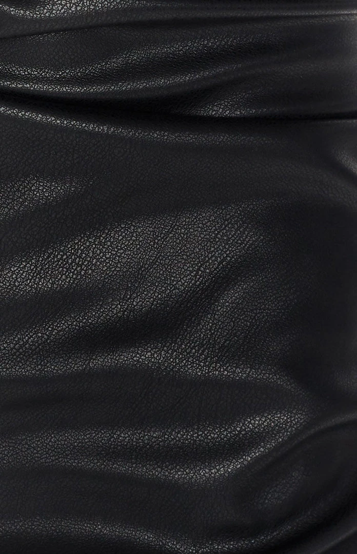 BB Exclusive Isybella Black PU Ruched Dress 6 BB Exclusive Isybella Black PU Ruched Dress