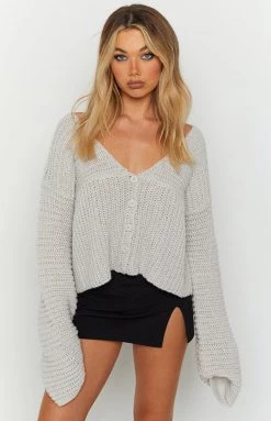 Beginning Boutique New Ivana Grey Marle Sweater