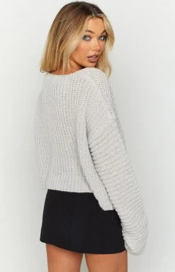 Beginning Boutique New Ivana Grey Marle Sweater