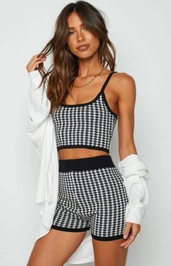 Beginning Boutique Ivy Vine Crop Top Black