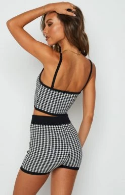 Beginning Boutique Ivy Vine Crop Top Black