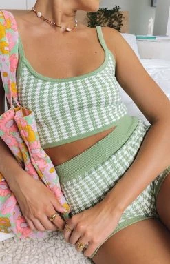 Beginning Boutique Ivy Vine Crop Top Green