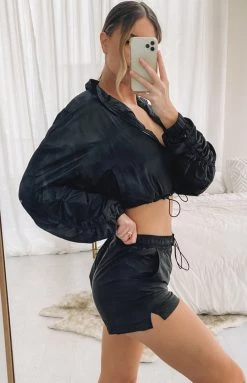 BB Exclusive Jorja Wind Breaker Shorts Black