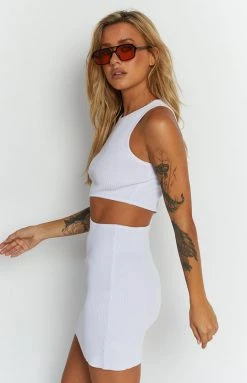 BB Exclusive Jacinta White Cut Out Mini Dress