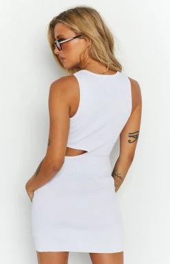 BB Exclusive Jacinta White Cut Out Mini Dress