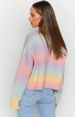 Beginning Boutique Jacquelene Tie Dye Cardigan Rainbow