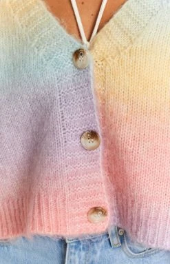 Beginning Boutique Jacquelene Tie Dye Cardigan Rainbow