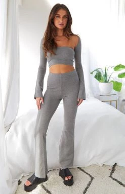 BB Exclusive Jade Grey Knitted Pants Bottoms 15 BB Exclusive Jade Grey Knitted Pants Bottoms