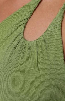 Beginning Boutique Dresses Jaded Green One Shoulder Mini Dress