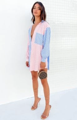 Beginning Boutique Jamelle Pink Check Shirt