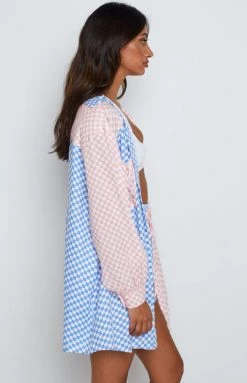 Beginning Boutique Jamelle Pink Check Shirt