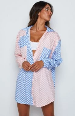 Beginning Boutique Jamelle Pink Check Shirt