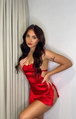 BB Exclusive Dresses Janelle Red Mini Dress