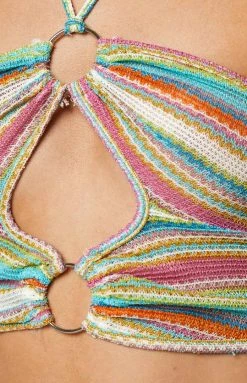 Beginning Boutique Janey Multi Crop Top Tops