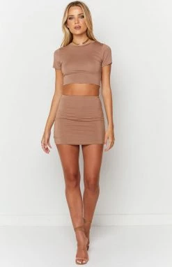 BB Exclusive Jasper Latte Crop Top Tops