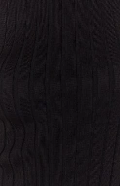 Beginning Boutique Jayla High Neck Top Black