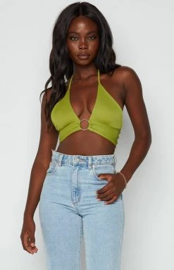 Beginning Boutique Tops Jayme Green Halter Top 9 Beginning Boutique Tops Jayme Green Halter Top