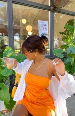 BB Exclusive Jenna Cut Out Mini Dress Orange