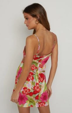 BB Exclusive Jenna Pink Floral Cut Out Mini Dress New 12 BB Exclusive Jenna Pink Floral Cut Out Mini Dress New