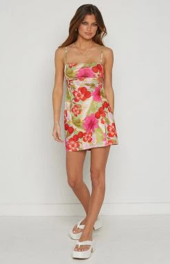 BB Exclusive Jenna Pink Floral Cut Out Mini Dress New 14 BB Exclusive Jenna Pink Floral Cut Out Mini Dress New