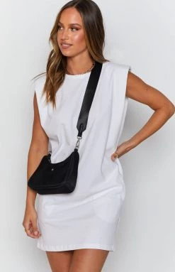 Beginning Boutique Jericho Padded Shoulder T-shirt Dress White Dresses 13 Beginning Boutique Jericho Padded Shoulder T-shirt Dress White Dresses