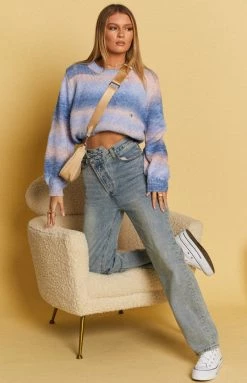 Beginning Boutique Outerwear Jessi Knitted Sweater Purple