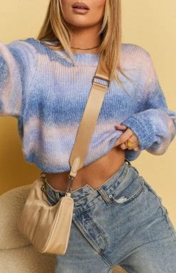 Beginning Boutique Outerwear Jessi Knitted Sweater Purple