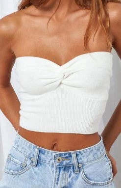 BB Exclusive Jessica White Twist Front Bandeau Top 13 BB Exclusive Jessica White Twist Front Bandeau Top