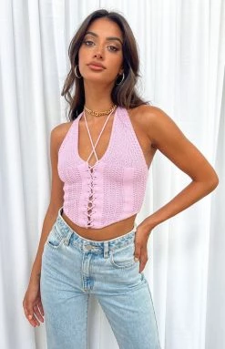Beginning Boutique Jeston Lilac Crop Top