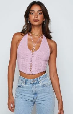 Beginning Boutique Jeston Lilac Crop Top