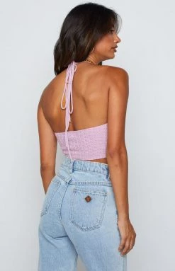 Beginning Boutique Jeston Lilac Crop Top