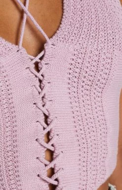 Beginning Boutique Jeston Lilac Crop Top