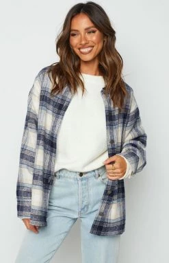 BB Exclusive Joel Blue Check Shacket Outerwear
