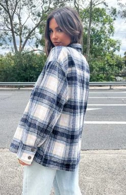 BB Exclusive Joel Blue Check Shacket Outerwear